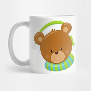 Winter Bear, Cute Bear, Brown Bear, Bear With Hat Mug